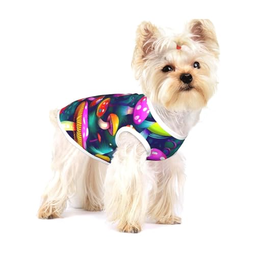 Bright Mushrooms Hunde-Shirt, Weste für kleine Rassen wie Chihuahuas, Yorkies und Welpen Bright Mushrooms Hunde-Shirt, Weste für kleine Rassen wie Chihuahuas, Yorkies und Welpen von LXqlSS