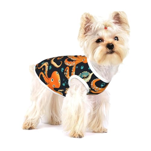 Farbiges Hundehemd mit Oktopus-Aufdruck, Weste für kleine Rassen wie Chihuahuas, Yorkies und Welpen Farbiges Hundehemd mit Oktopus-Aufdruck, Weste für kleine Rassen wie Chihuahuas, Yorkies und Welpen von LXqlSS