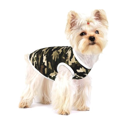 Hunde-Shirt, Weste für kleine Rassen wie Chihuahuas, Yorkies und Welpen mit Camouflage-Aufdruck Hunde-Shirt, Weste für kleine Rassen wie Chihuahuas, Yorkies und Welpen mit Camouflage-Aufdruck von LXqlSS