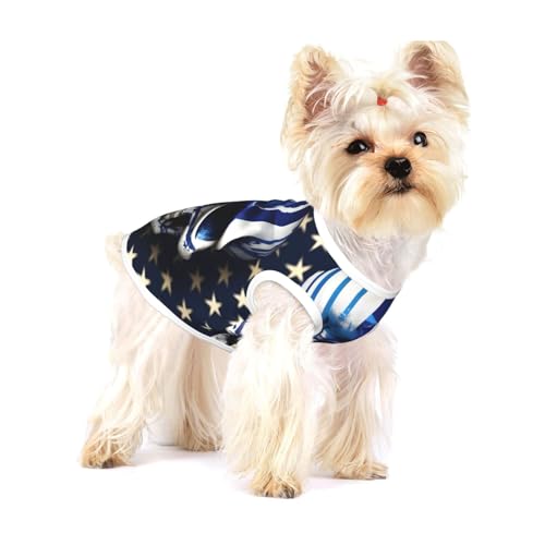 Hunde-Shirt, für kleine Rassen wie Chihuahuas, Yorkshire Terrier, Welpen, Blau gestreift Hunde-Shirt, für kleine Rassen wie Chihuahuas, Yorkshire Terrier, Welpen, Blau gestreift von LXqlSS