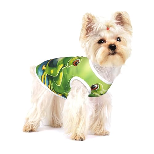 Hunde-Shirt mit Cartoon-Frosch-Aufdruck für kleine Rassen wie Chihuahuas, Yorkies und Welpen Hunde-Shirt mit Cartoon-Frosch-Aufdruck für kleine Rassen wie Chihuahuas, Yorkies und Welpen von LXqlSS