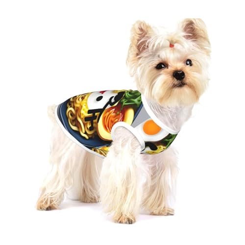 Hunde-Shirt mit Eierbecher-Nudeln, Ramen-Druck, Hunde-Shirt, Weste für kleine Rassen wie Chihuahuas, Yorkies und Welpen Hunde-Shirt mit Eierbecher-Nudeln, Ramen-Druck, Hunde-Shirt, Weste für kleine Rassen wie Chihuahuas, Yorkies und Welpen von LXqlSS