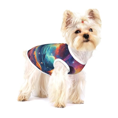 Hunde-Shirt mit Galaxie-Planeten-Druck, für kleine Rassen wie Chihuahuas, Yorkies und Welpen Hunde-Shirt mit Galaxie-Planeten-Druck, für kleine Rassen wie Chihuahuas, Yorkies und Welpen von LXqlSS