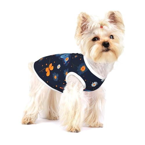 Hunde-Shirt mit tanzendem Schmetterlings-Aufdruck, für kleine Rassen wie Chihuahuas, Yorkies und Welpen Hunde-Shirt mit tanzendem Schmetterlings-Aufdruck, für kleine Rassen wie Chihuahuas, Yorkies und Welpen von LXqlSS