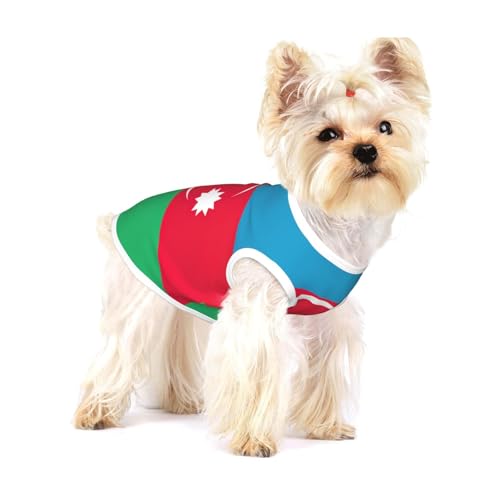 Hundehemd mit Aserbaidschan-Motiv, für kleine Rassen wie Chihuahuas, Yorkies und Welpen von LXqlSS