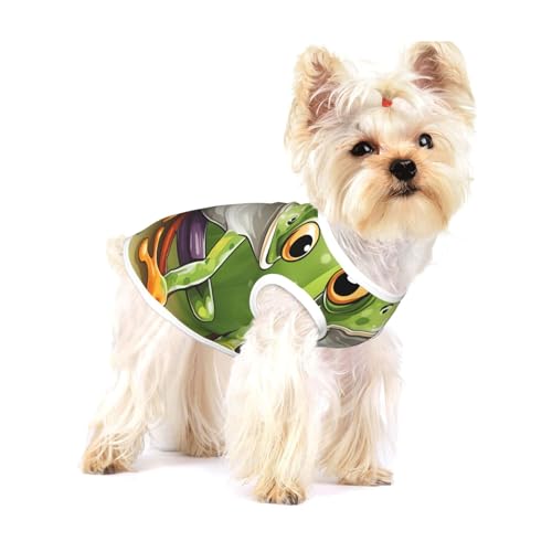 Hundehemd mit Cartoon-Frosch-Druck, für kleine Rassen wie Chihuahuas, Yorkies und Welpen Hundehemd mit Cartoon-Frosch-Druck, für kleine Rassen wie Chihuahuas, Yorkies und Welpen von LXqlSS