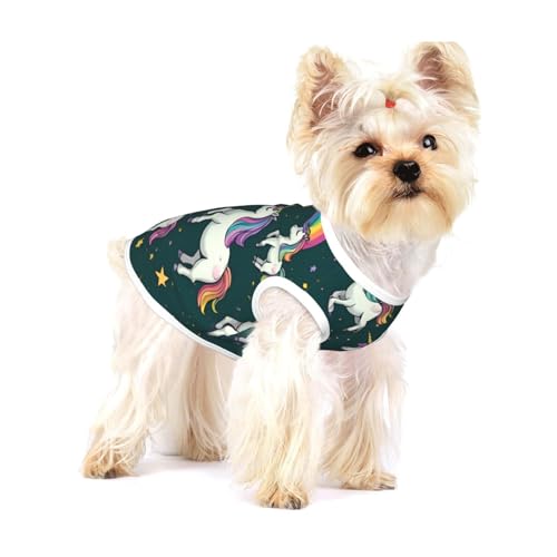 Hundehemd mit Einhorn-Motiv, für kleine Rassen wie Chihuahuas, Yorkies und Welpen Hundehemd mit Einhorn-Motiv, für kleine Rassen wie Chihuahuas, Yorkies und Welpen von LXqlSS