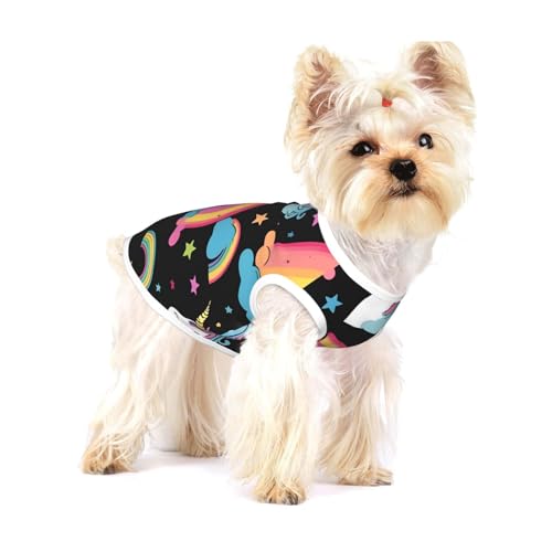 Hundehemd mit Einhorn-Zubehör, bedruckt, für kleine Rassen wie Chihuahuas, Yorkies und Welpen Hundehemd mit Einhorn-Zubehör, bedruckt, für kleine Rassen wie Chihuahuas, Yorkies und Welpen von LXqlSS