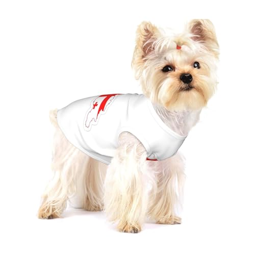 Hundehemd mit Flaggenkarte von Georgien, für kleine Rassen wie Chihuahuas, Yorkies und Welpen Hundehemd mit Flaggenkarte von Georgien, für kleine Rassen wie Chihuahuas, Yorkies und Welpen von LXqlSS