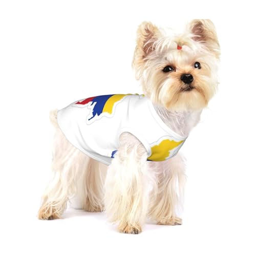 Hundehemd mit Kolumbien-Flagge, für kleine Rassen wie Chihuahuas, Yorkies und Welpen Hundehemd mit Kolumbien-Flagge, für kleine Rassen wie Chihuahuas, Yorkies und Welpen von LXqlSS