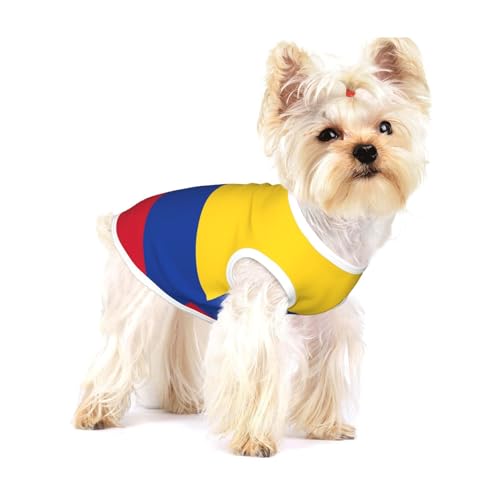 Hundehemd mit Kolumbien-Motiv, für kleine Rassen wie Chihuahuas, Yorkies und Welpen von LXqlSS
