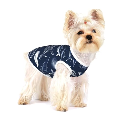 Hundehemd mit Meeresfisch-Aufdruck, für kleine Rassen wie Chihuahuas, Yorkies und Welpen Hundehemd mit Meeresfisch-Aufdruck, für kleine Rassen wie Chihuahuas, Yorkies und Welpen von LXqlSS