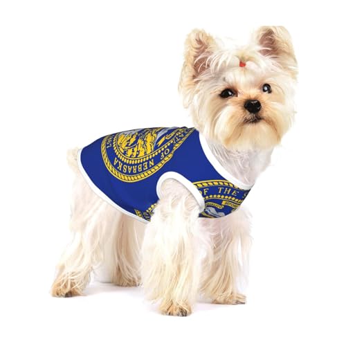 Hundehemd mit Nebraska-Flaggenaufdruck, für kleine Rassen wie Chihuahuas, Yorkies und Welpen Hundehemd mit Nebraska-Flaggenaufdruck, für kleine Rassen wie Chihuahuas, Yorkies und Welpen von LXqlSS