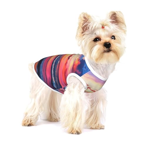 Hundehemd mit Palmen-Sonnenuntergangs-Aufdruck, für kleine Rassen wie Chihuahuas, Yorkies und Welpen von LXqlSS