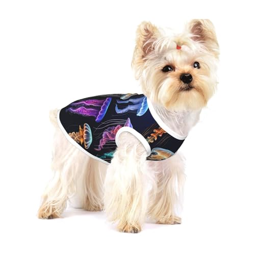 Hundehemd mit Quallen-Ozean-Druck, für kleine Rassen wie Chihuahuas, Yorkies und Welpen Hundehemd mit Quallen-Ozean-Druck, für kleine Rassen wie Chihuahuas, Yorkies und Welpen von LXqlSS