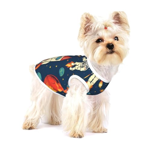 Hundehemd mit Raketenmotiv im Weltraum, für kleine Rassen wie Chihuahuas, Yorkies und Welpen Hundehemd mit Raketenmotiv im Weltraum, für kleine Rassen wie Chihuahuas, Yorkies und Welpen von LXqlSS