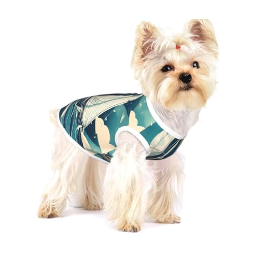 Hundehemd mit Segelboot-Aufdruck, für kleine Rassen wie Chihuahuas, Yorkies und Welpen Hundehemd mit Segelboot-Aufdruck, für kleine Rassen wie Chihuahuas, Yorkies und Welpen von LXqlSS
