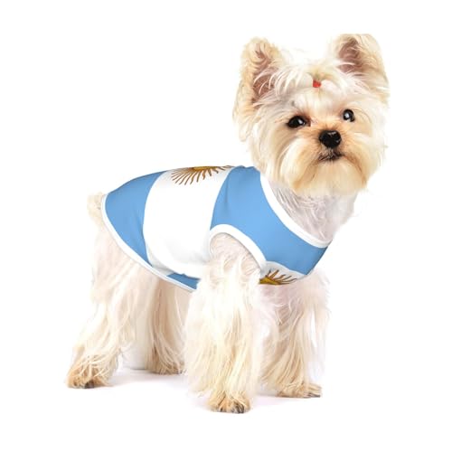 Hundehemd mit argentinischer Flagge, für kleine Rassen wie Chihuahuas, Yorkies und Welpen Hundehemd mit argentinischer Flagge, für kleine Rassen wie Chihuahuas, Yorkies und Welpen von LXqlSS