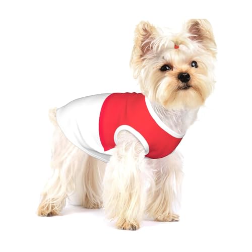 Hundehemd mit indonesischer Flagge, für kleine Rassen wie Chihuahuas, Yorkies und Welpen von LXqlSS