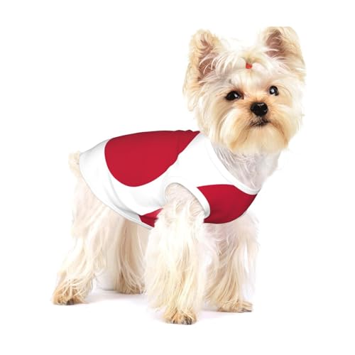 Hundehemd mit japanischer Flagge, für kleine Rassen wie Chihuahuas, Yorkies und Welpen von LXqlSS