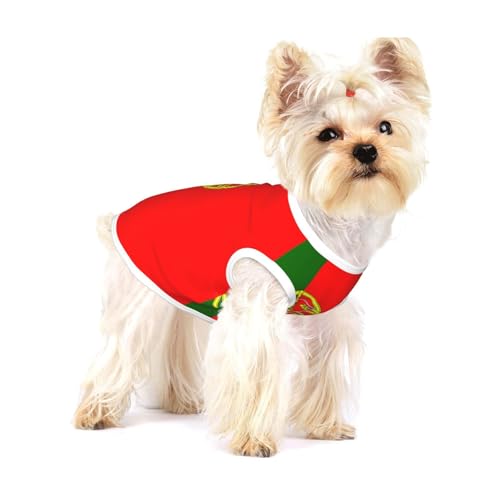 Hundehemd mit portugiesischer Flagge, für kleine Rassen wie Chihuahuas, Yorkies und Welpen Hundehemd mit portugiesischer Flagge, für kleine Rassen wie Chihuahuas, Yorkies und Welpen von LXqlSS