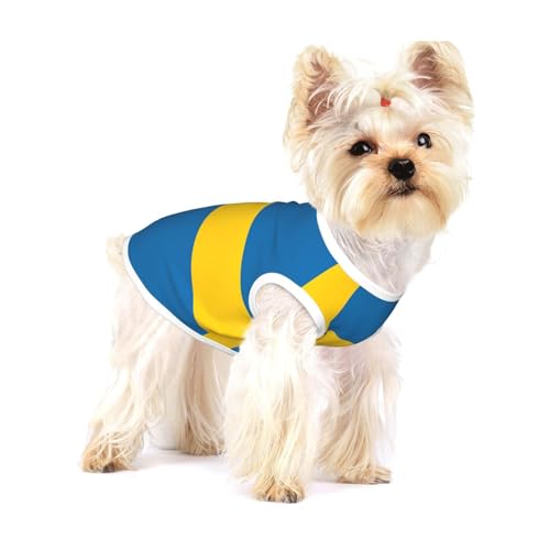 Hundehemd mit schwedischer Flagge, für kleine Rassen wie Chihuahuas, Yorkies und Welpen Hundehemd mit schwedischer Flagge, für kleine Rassen wie Chihuahuas, Yorkies und Welpen von LXqlSS