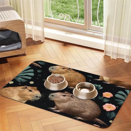 Meerschweinchen-Illustrationsdruck, saugfähige Leder-Tischdecke für Hunde und Katzen, Futtermatte aus Leder für Hunde und Katzen Meerschweinchen-Illustrationsdruck, saugfähige Leder-Tischdecke für Hunde und Katzen, Futtermatte aus Leder für Hunde und Katzen von LXqlSS