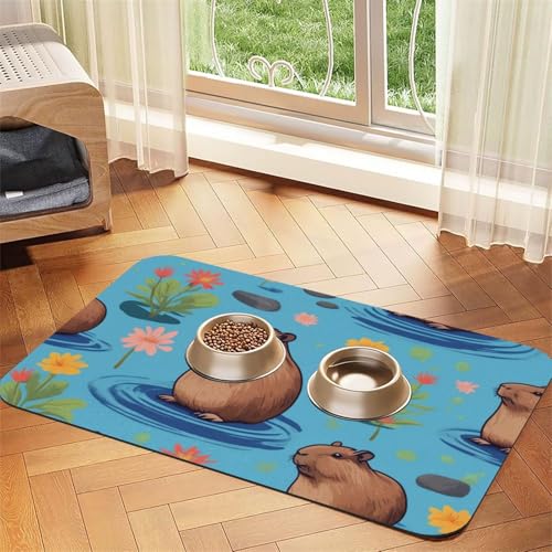 Meerschweinchen-Illustrationsdruck, saugfähige Leder-Tischdecke für Hunde und Katzen, Futtermatte aus Leder für Hunde und Katzen Meerschweinchen-Illustrationsdruck, saugfähige Leder-Tischdecke für Hunde und Katzen, Futtermatte aus Leder für Hunde und Katzen von LXqlSS