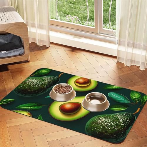 Saugfähige Leder-Tischdecke für Hunde und Katzen, Avocado-Druck, Futtermatte aus Leder für Hunde und Katzen Saugfähige Leder-Tischdecke für Hunde und Katzen, Avocado-Druck, Futtermatte aus Leder für Hunde und Katzen von LXqlSS