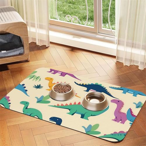 Saugfähige Leder-Tischdecke für Hunde und Katzen, Dinosaurier-Muster, Futtermatte aus Leder für Hunde und Katzen Saugfähige Leder-Tischdecke für Hunde und Katzen, Dinosaurier-Muster, Futtermatte aus Leder für Hunde und Katzen von LXqlSS