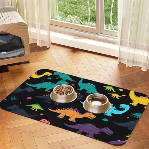 Saugfähige Leder-Tischdecke für Hunde und Katzen, Dinosaurier-Muster, Futtermatte aus Leder für Hunde und Katzen Saugfähige Leder-Tischdecke für Hunde und Katzen, Dinosaurier-Muster, Futtermatte aus Leder für Hunde und Katzen von LXqlSS
