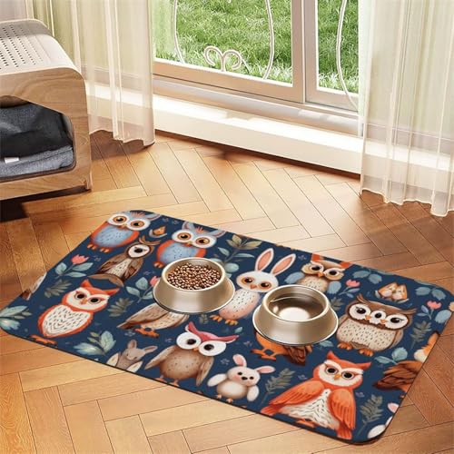 Saugfähige Leder-Tischdecke für Hunde und Katzen, Motiv: Eule, Kaninchen, Vogel, Fuchs, für Hunde und Katzen Saugfähige Leder-Tischdecke für Hunde und Katzen, Motiv: Eule, Kaninchen, Vogel, Fuchs, für Hunde und Katzen von LXqlSS