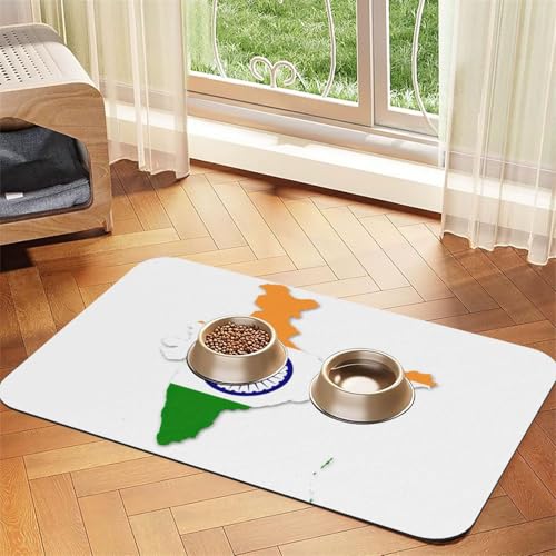 Saugfähige Leder-Tischdecke für Hunde und Katzen, Motiv: Flagge von Indien, Haustierfuttermatte, Futtermatte für Hunde und Katzen Saugfähige Leder-Tischdecke für Hunde und Katzen, Motiv: Flagge von Indien, Haustierfuttermatte, Futtermatte für Hunde und Katzen von LXqlSS