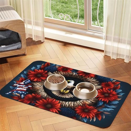 Saugfähige Leder-Tischdecke für Hunde und Katzen, Motiv: fliegender Adler, Futtermatte aus Leder für Hunde und Katzen Saugfähige Leder-Tischdecke für Hunde und Katzen, Motiv: fliegender Adler, Futtermatte aus Leder für Hunde und Katzen von LXqlSS