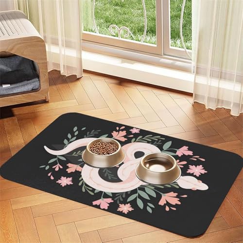Saugfähige Leder-Tischdecke für Hunde und Katzen, Schlangenhaut, Schwarz und Weiß Saugfähige Leder-Tischdecke für Hunde und Katzen, Schlangenhaut, Schwarz und Weiß von LXqlSS