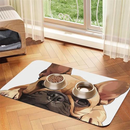 Saugfähige Leder-Tischdecke für Hunde und Katzen, Tierfuttermatte, Futtermatte aus Leder für Hunde und Katzen von LXqlSS