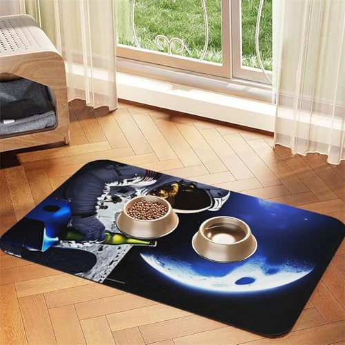 Saugfähige Leder-Tischdecke für Hunde und Katzen, Weltraumplaneten-Druck, Futtermatte aus Leder für Hunde und Katzen Saugfähige Leder-Tischdecke für Hunde und Katzen, Weltraumplaneten-Druck, Futtermatte aus Leder für Hunde und Katzen von LXqlSS