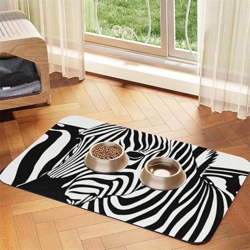 Saugfähige Leder-Tischdecke für Hunde und Katzen, Zebramuster, Futtermatte aus Leder für Hunde und Katzen Saugfähige Leder-Tischdecke für Hunde und Katzen, Zebramuster, Futtermatte aus Leder für Hunde und Katzen von LXqlSS