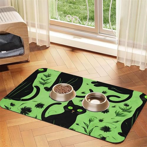 Saugfähige Leder-Tischdecke für Hunde und Katzen, mit Katzenaufdruck, Futtermatte aus Leder für Hunde und Katzen Saugfähige Leder-Tischdecke für Hunde und Katzen, mit Katzenaufdruck, Futtermatte aus Leder für Hunde und Katzen von LXqlSS