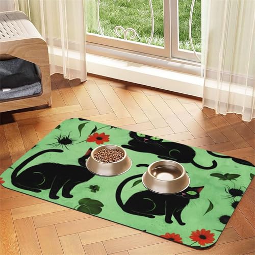 Saugfähige Leder-Tischdecke für Hunde und Katzen, mit Katzenaufdruck, Futtermatte aus Leder für Hunde und Katzen Saugfähige Leder-Tischdecke für Hunde und Katzen, mit Katzenaufdruck, Futtermatte aus Leder für Hunde und Katzen von LXqlSS