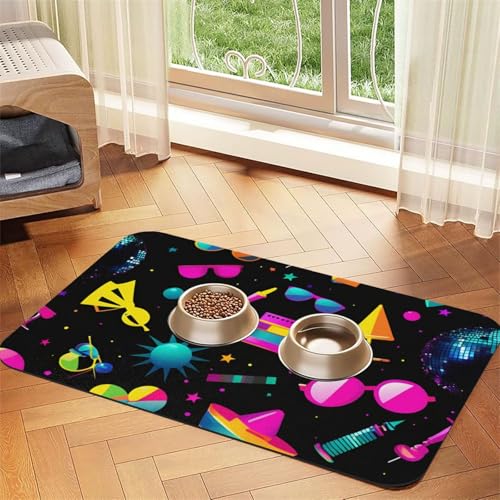 Saugfähige Leder-Tischdecke für Hunde und Katzen, mit Kerzen-Gläser-Aufdruck, Futtermatte aus Leder für Hunde und Katzen Saugfähige Leder-Tischdecke für Hunde und Katzen, mit Kerzen-Gläser-Aufdruck, Futtermatte aus Leder für Hunde und Katzen von LXqlSS