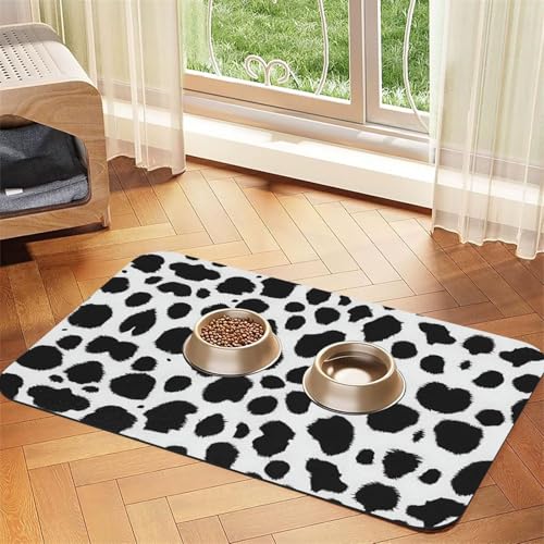 Saugfähige Leder-Tischdecke für Hunde und Katzen, mit Kuh-Punkt-Aufdruck, Futtermatte für Hunde und Katzen Saugfähige Leder-Tischdecke für Hunde und Katzen, mit Kuh-Punkt-Aufdruck, Futtermatte für Hunde und Katzen von LXqlSS