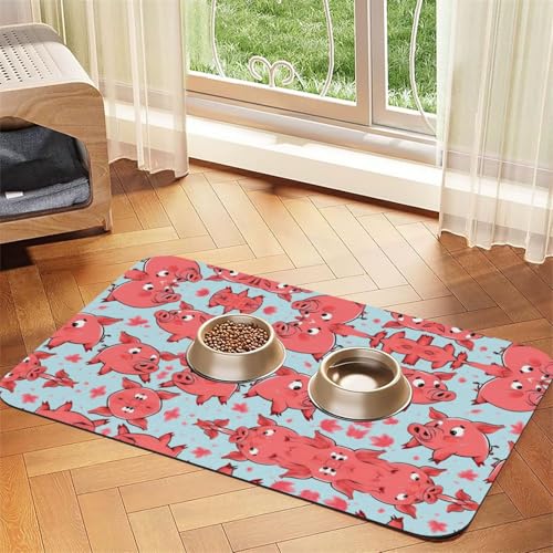 Saugfähige Leder-Tischdecke für Hunde und Katzen, mit niedlichem Schweinchen-Aufdruck, für Hunde und Katzen, Rot Saugfähige Leder-Tischdecke für Hunde und Katzen, mit niedlichem Schweinchen-Aufdruck, für Hunde und Katzen, Rot von LXqlSS