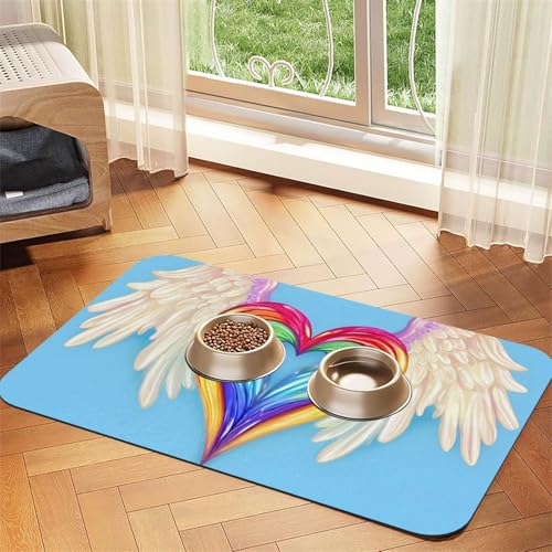 Saugfähige Leder-Tischdecke für Hunde und Katzen, zum Valentinstag, Herzmotiv, für Hunde und Katzen von LXqlSS