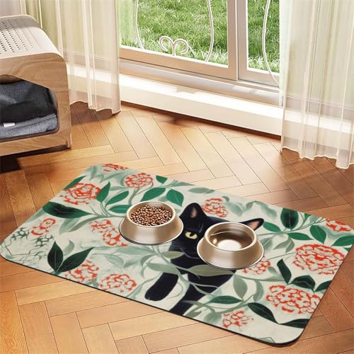 Saugfähige Leder-Tischdecke mit Cartoon-Katzen-Aufdruck, für Hunde und Katzen, Futtermatte aus Leder für Hunde und Katzen Saugfähige Leder-Tischdecke mit Cartoon-Katzen-Aufdruck, für Hunde und Katzen, Futtermatte aus Leder für Hunde und Katzen von LXqlSS