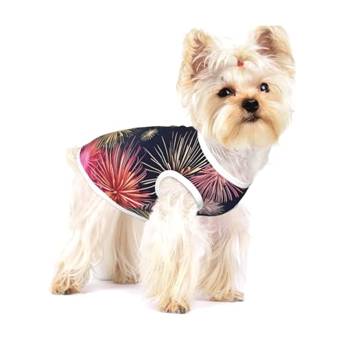 Schönes Feuerwerk-Hunde-Shirt, Weste für kleine Rassen wie Chihuahuas, Yorkies und Welpen Schönes Feuerwerk-Hunde-Shirt, Weste für kleine Rassen wie Chihuahuas, Yorkies und Welpen von LXqlSS