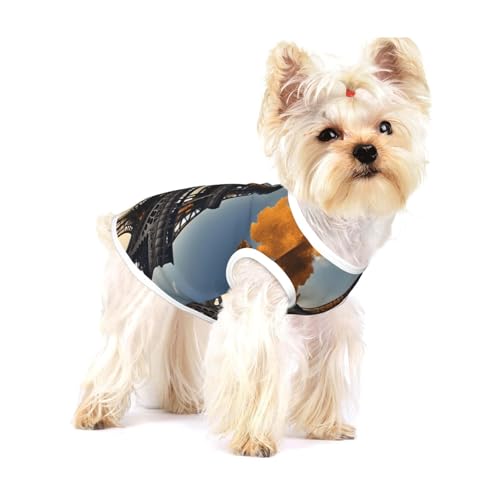 Schönes Hundehemd mit Eiffelturm-Motiv, für kleine Rassen wie Chihuahuas, Yorkies und Welpen Schönes Hundehemd mit Eiffelturm-Motiv, für kleine Rassen wie Chihuahuas, Yorkies und Welpen von LXqlSS