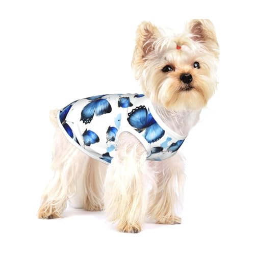 Schönes Hundehemd mit Schmetterlings-Aufdruck, Weste für kleine Rassen wie Chihuahuas, Yorkies und Welpen Schönes Hundehemd mit Schmetterlings-Aufdruck, Weste für kleine Rassen wie Chihuahuas, Yorkies und Welpen von LXqlSS