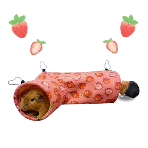 LYART Meerschweinchen-Hängematte und warmes Bett, kleines Haustierversteck, Tunnel-Höhle, Hängematte, Käfig, Spielzeug für Hamster, Zuckergleiter, Eichhörnchen (2. Ecktunnel) von LYART