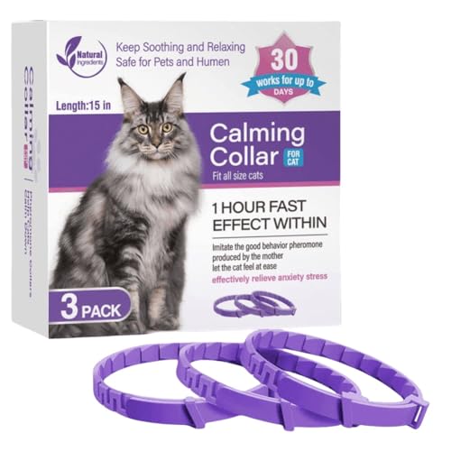 LYEAA 3/4er-Pack beruhigendes Halsband zur Stress- und Angstlinderung, beruhigendes, beruhigendes Halsband, verstellbar, natürliche, beruhigende, entspannende Halsbänder für Hunde/Katzen LYEAA 3/4er-Pack beruhigendes Halsband zur Stress- und Angstlinderung, beruhigendes, beruhigendes Halsband, verstellbar, natürliche, beruhigende, entspannende Halsbänder für Hunde/Katzen von LYEAA